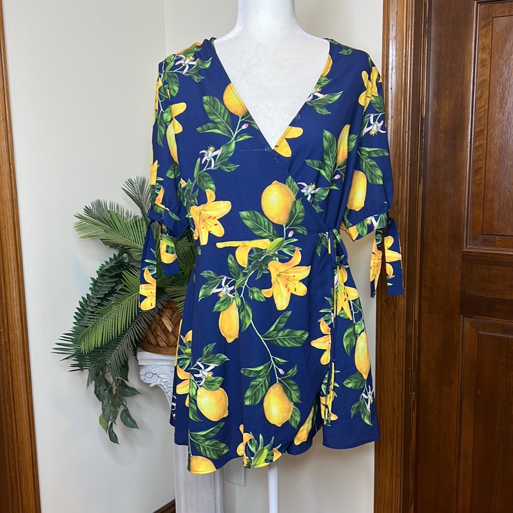 Floral Lemon Romper